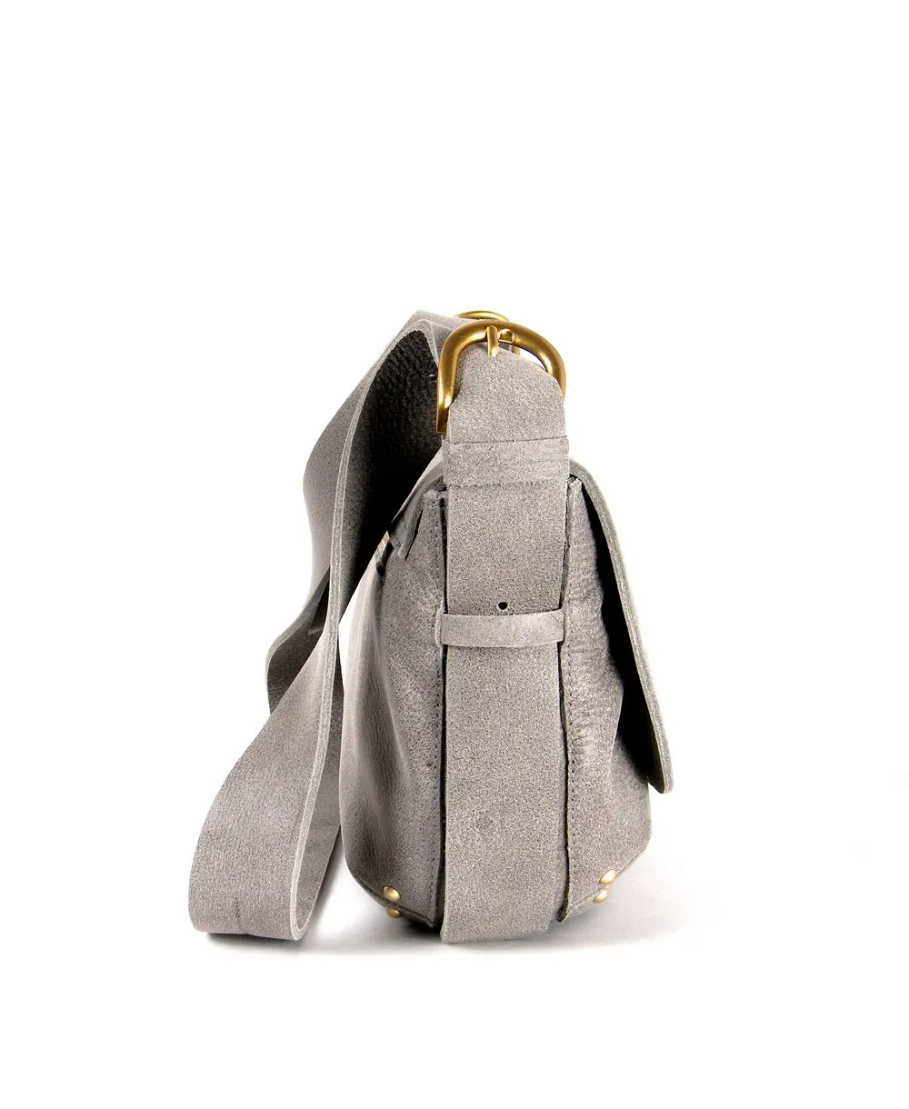 תיק צד מעור לנשים יקינתון אפור | נטע שדה – תמונה 3