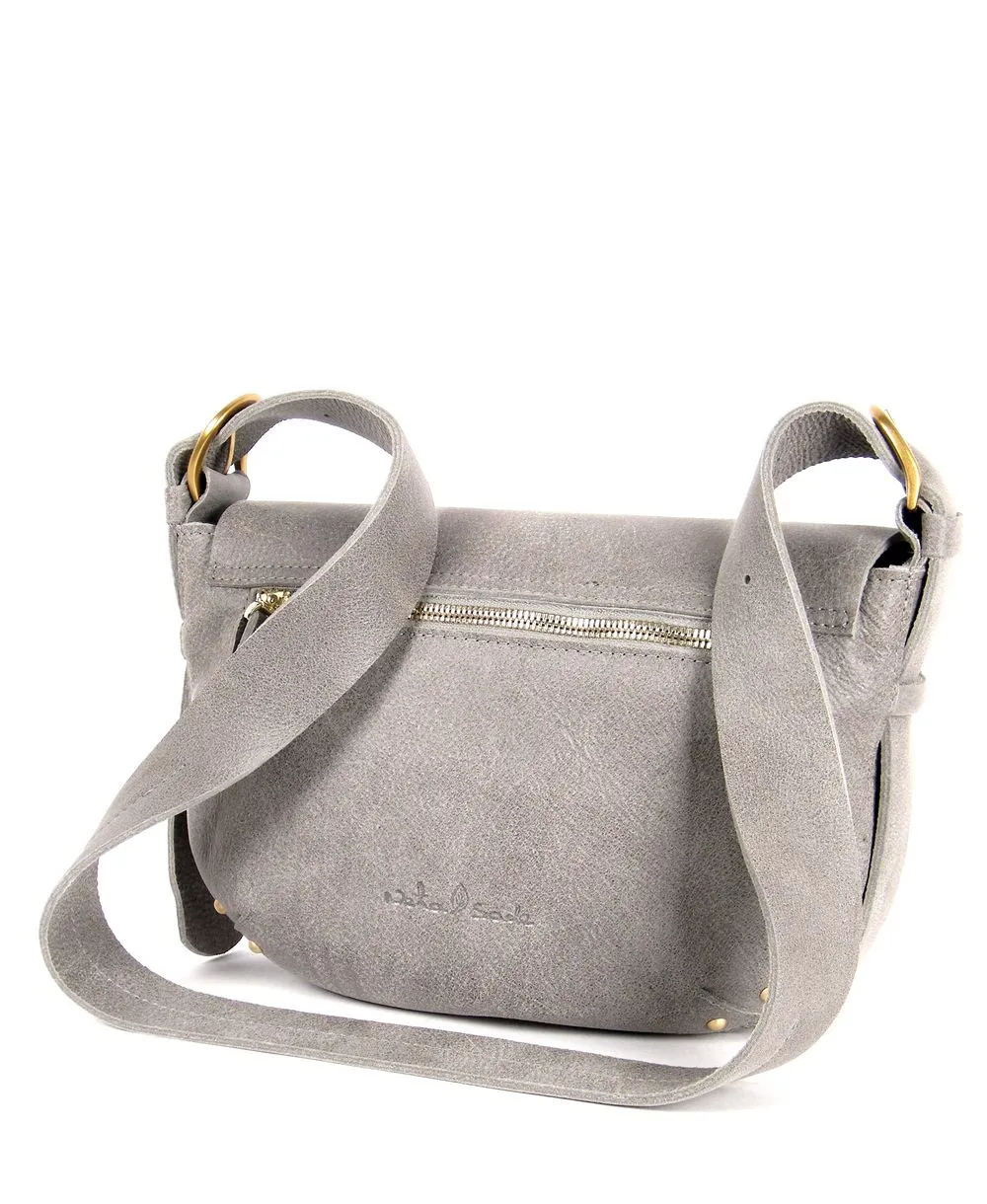 תיק צד מעור לנשים יקינתון אפור | נטע שדה – תמונה 4