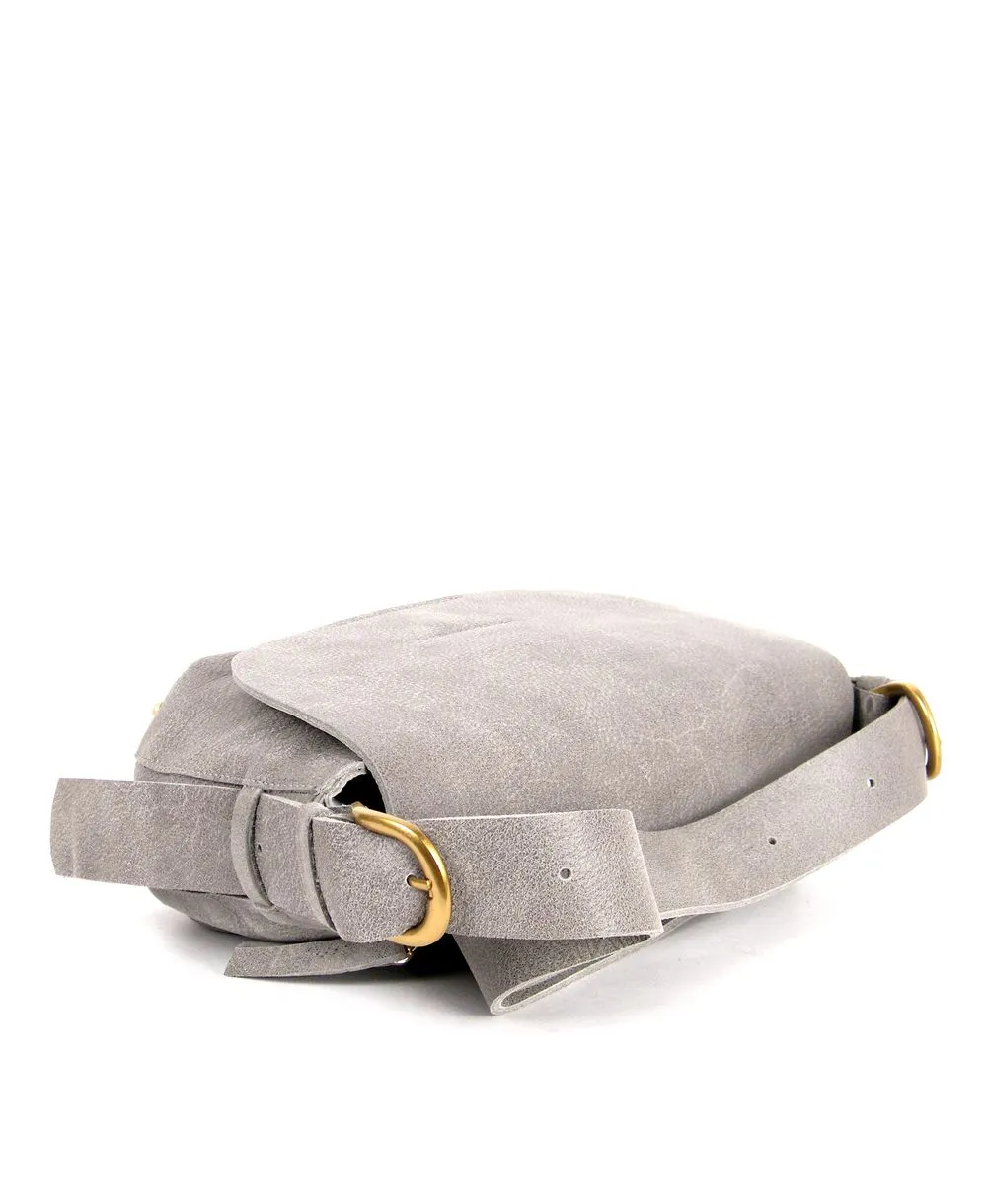 תיק צד מעור לנשים יקינתון אפור | נטע שדה – תמונה 6