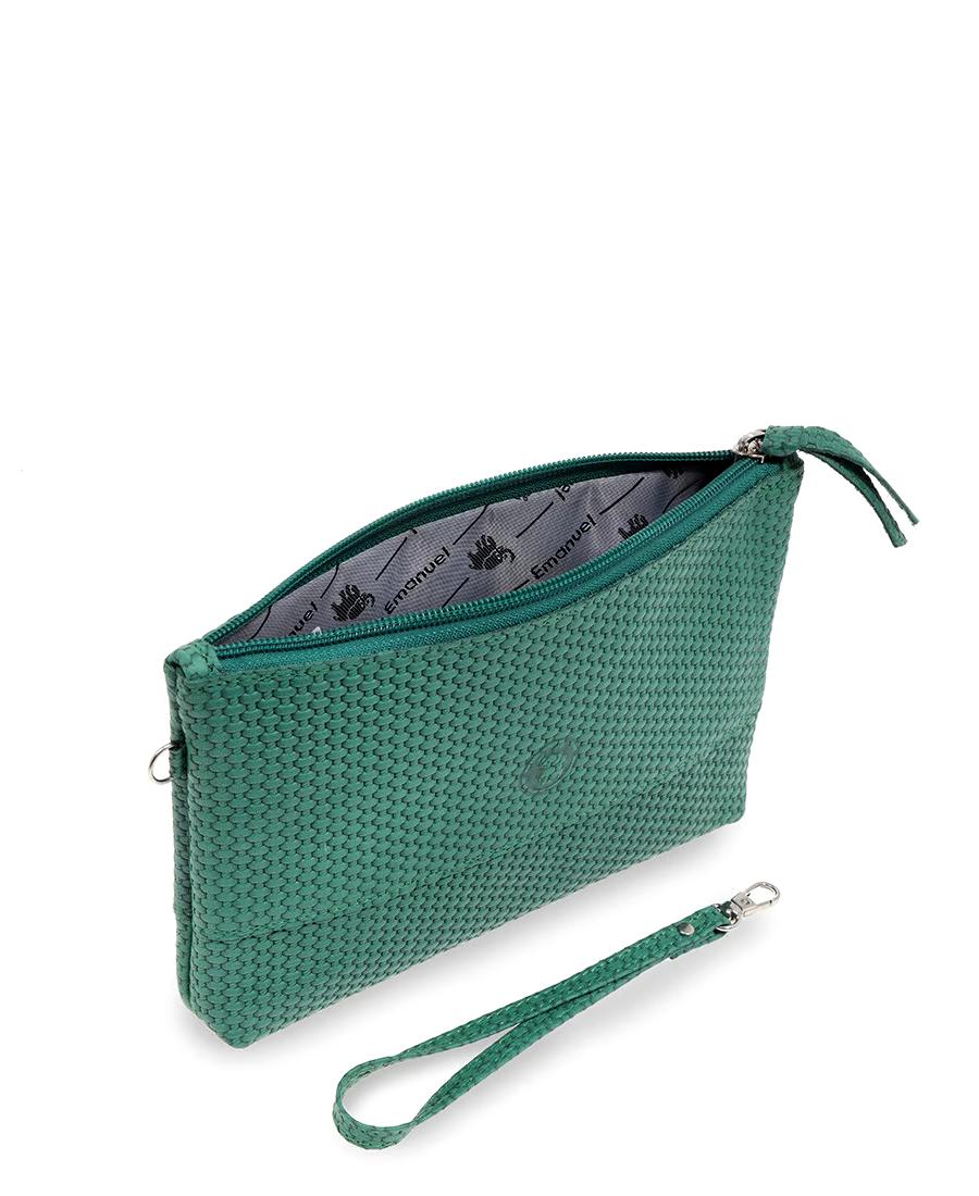 קלאץ עור לנשים אסיה ירוק | עמנואל – תמונה 2