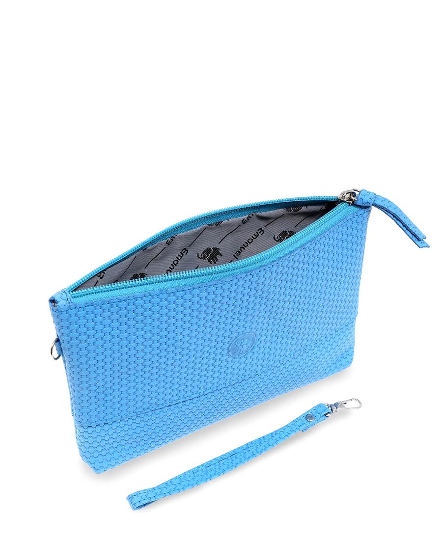 קלאץ עור לנשים אסיה תכלת | עמנואל – תמונה 2