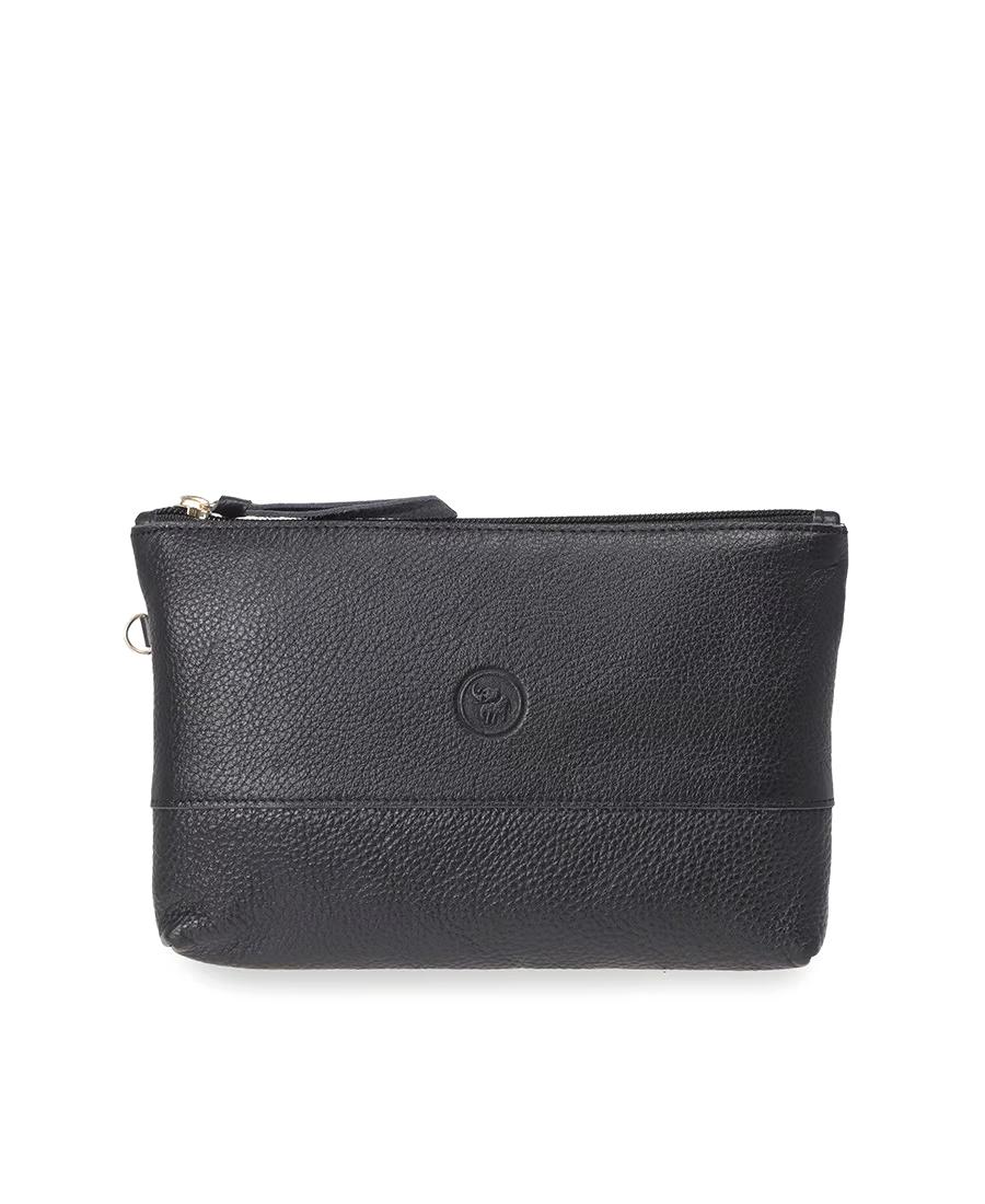 נרתיק עור לנשים אסיה שחור נאפה (1)