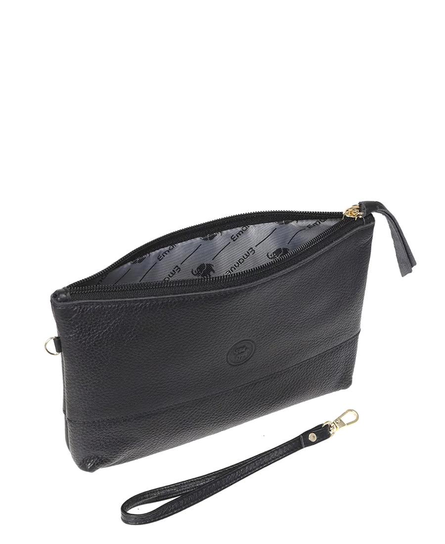 קלאץ עור לנשים אסיה שחור נאפה | עמנואל – תמונה 2