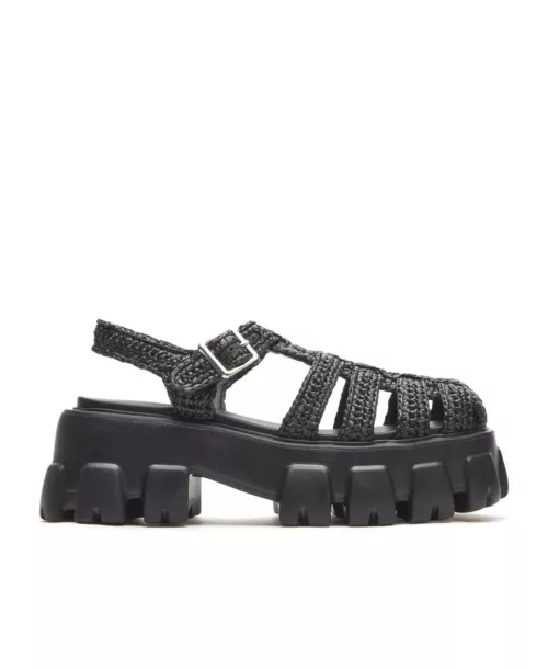 סנדל סטיב מאדן ECHO רפיה שחור