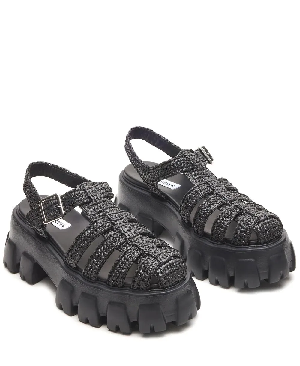 סנדל פלטפורמה לנשים ECHO שחור | סטיב מאדן – תמונה 2
