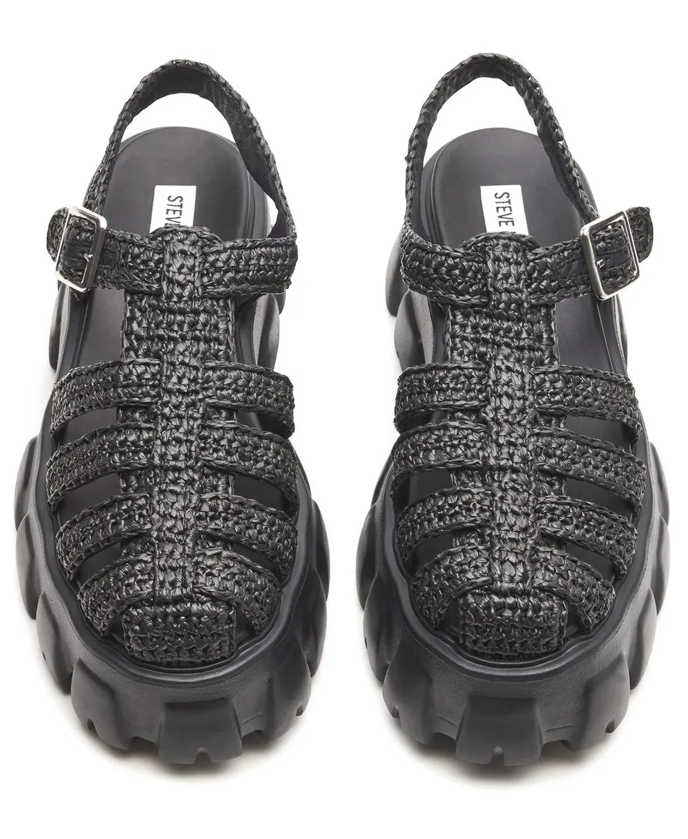 סנדל פלטפורמה לנשים ECHO שחור | סטיב מאדן – תמונה 4