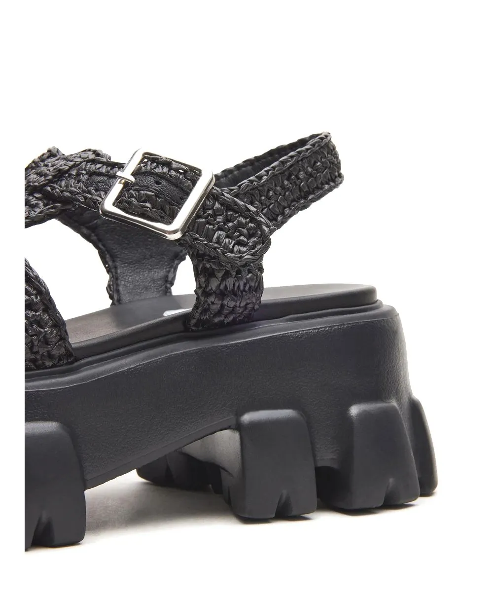סנדל פלטפורמה לנשים ECHO שחור | סטיב מאדן – תמונה 5