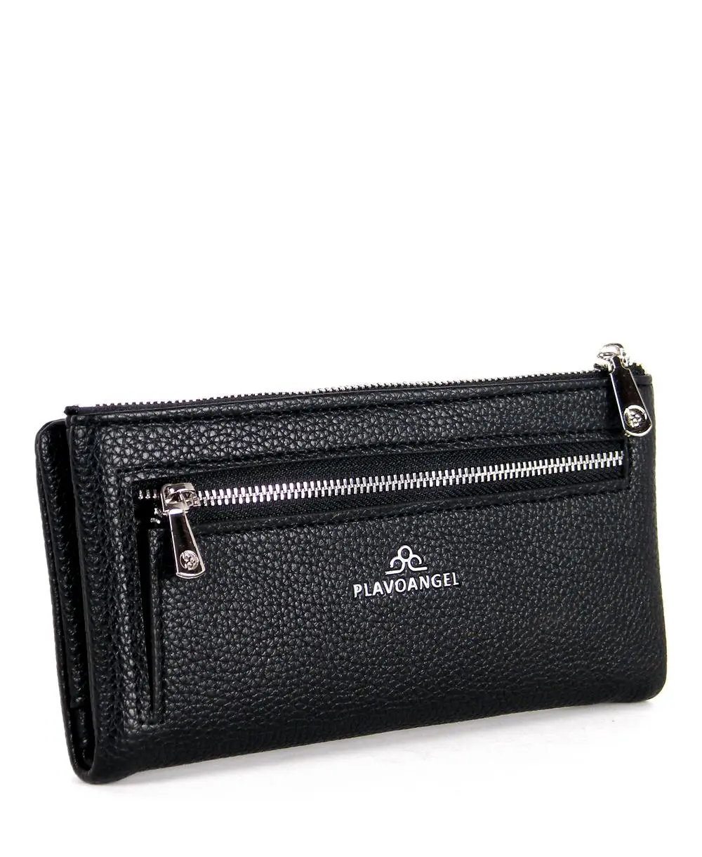 ארנק לנשים vegan גדול שחור – תמונה 5