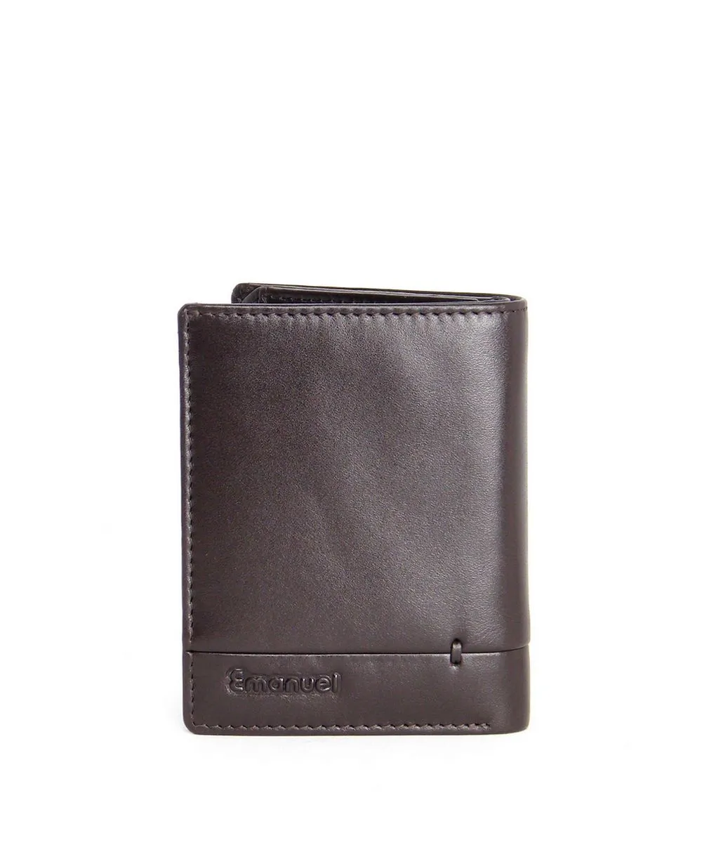 ארנק לגבר דגם Bran עור נאפה חום (1)