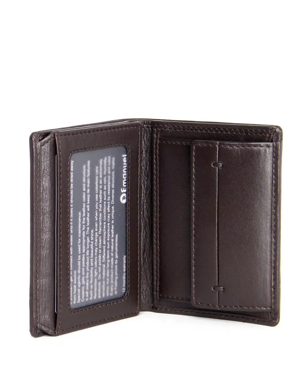 ארנק לגבר Bran עור נאפה חום – תמונה 2