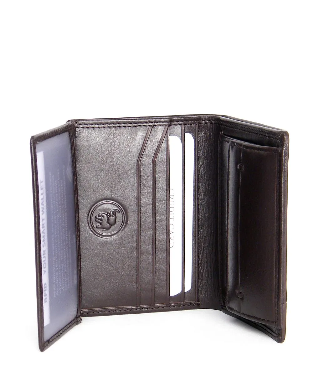 ארנק לגבר Bran עור נאפה חום – תמונה 3