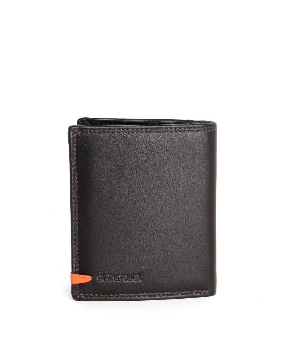 ארנק לגבר דגם Ryder ID עור נאפה חום (1)