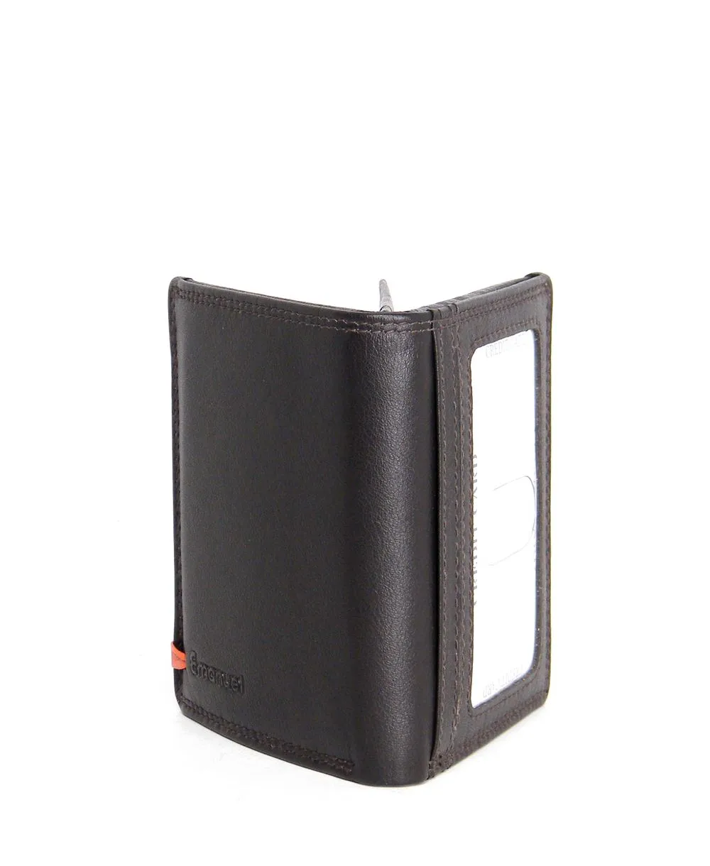 ארנק לגבר Ryder ID עור נאפה חום – תמונה 2