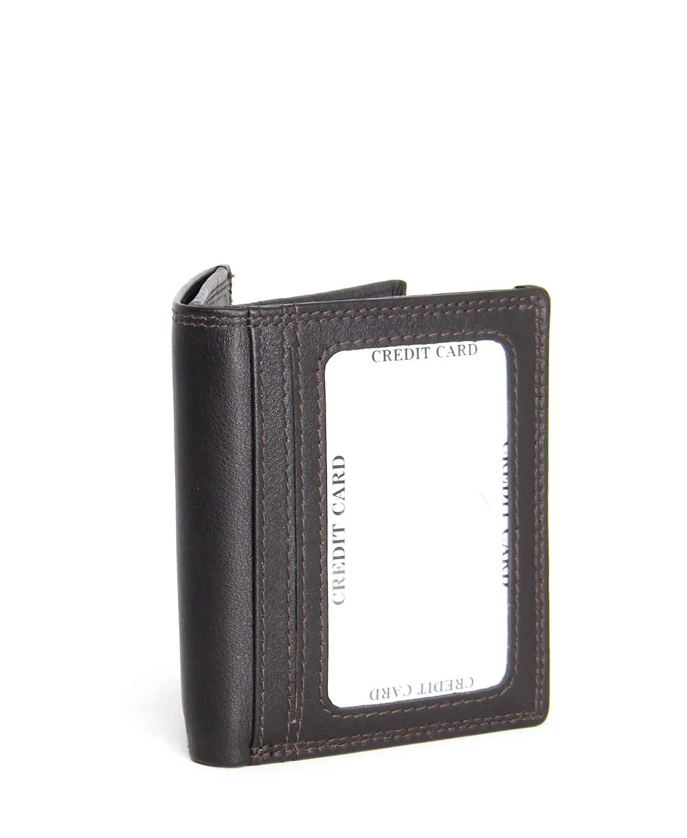 ארנק לגבר Ryder ID עור נאפה חום – תמונה 3