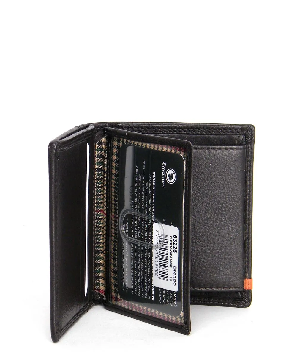 ארנק לגבר Ryder ID עור נאפה חום – תמונה 5