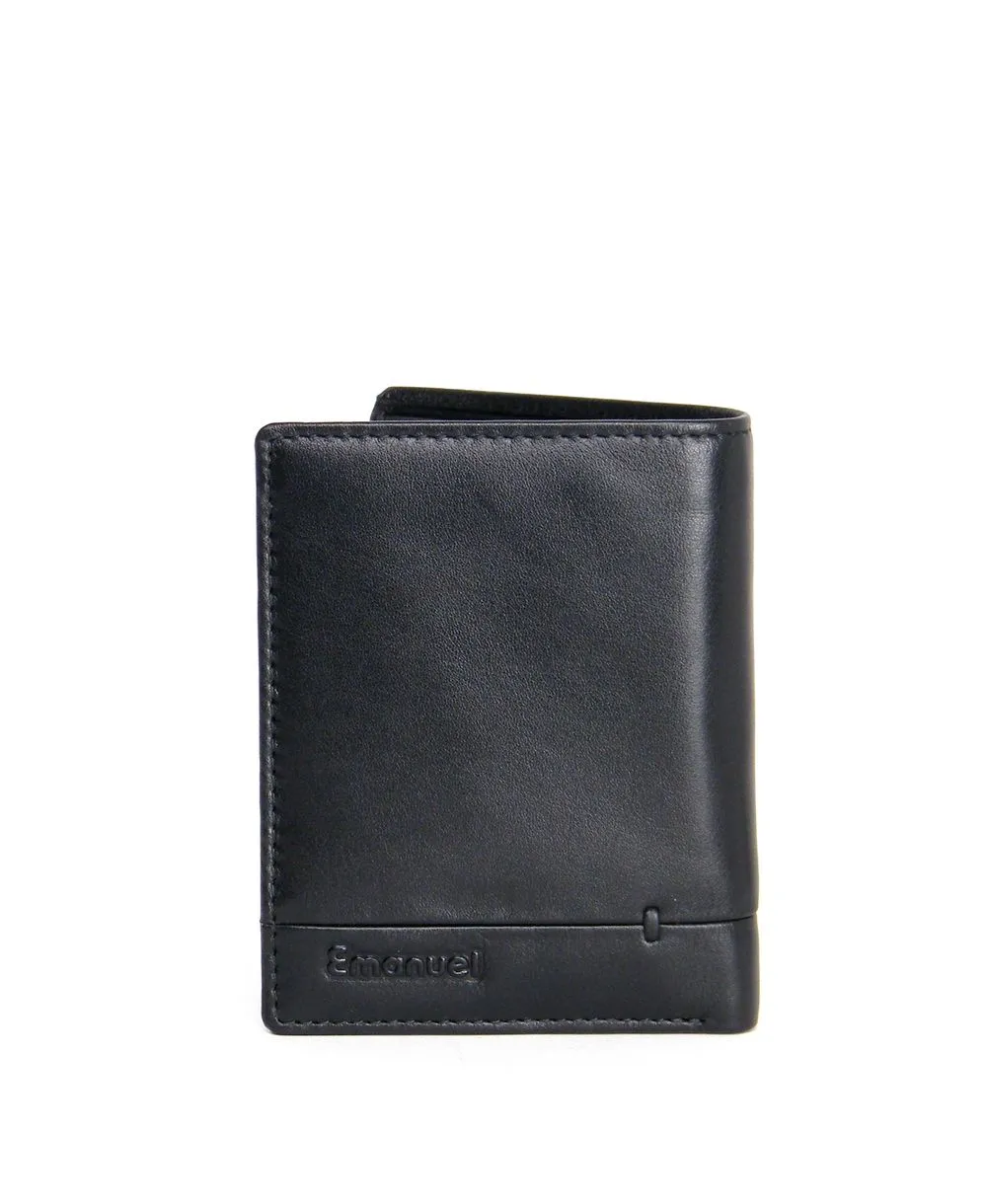 ארנק לגבר סגירת מגנט Magnet Lock עור נאפה שחור (1)