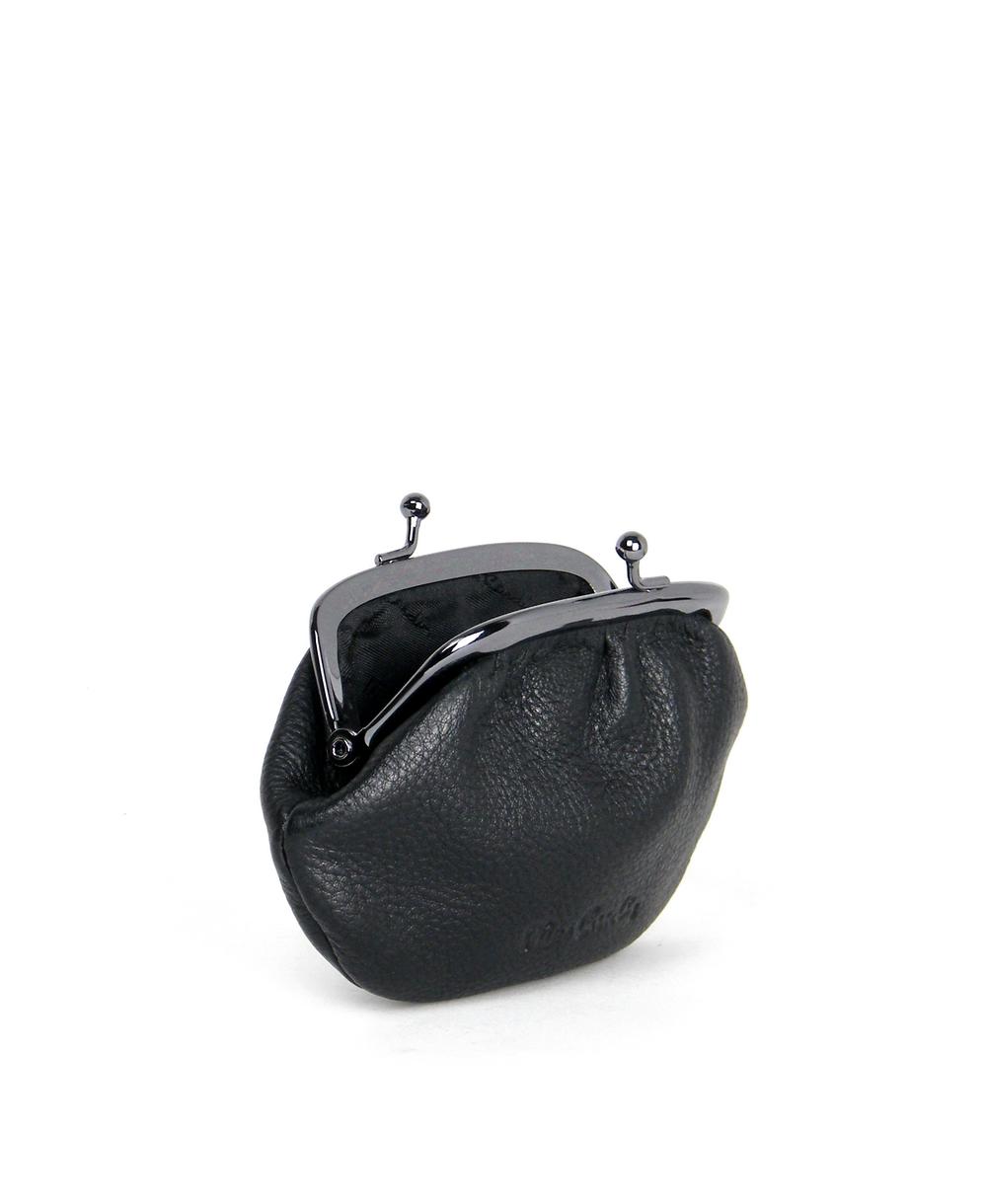 ארנק למטבעות עור נאפה שחור | Pierre Cardin – תמונה 2