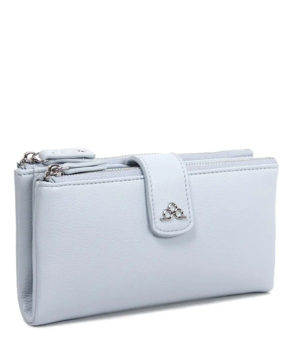 ארנק לנשים vegan כרטיסים גדול תכלת – תמונה 4