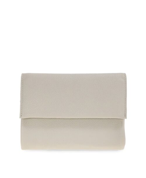 ארנק עור לנשים מעצבת נטע שדה אמפייר נאפה אפור בהיר (1)