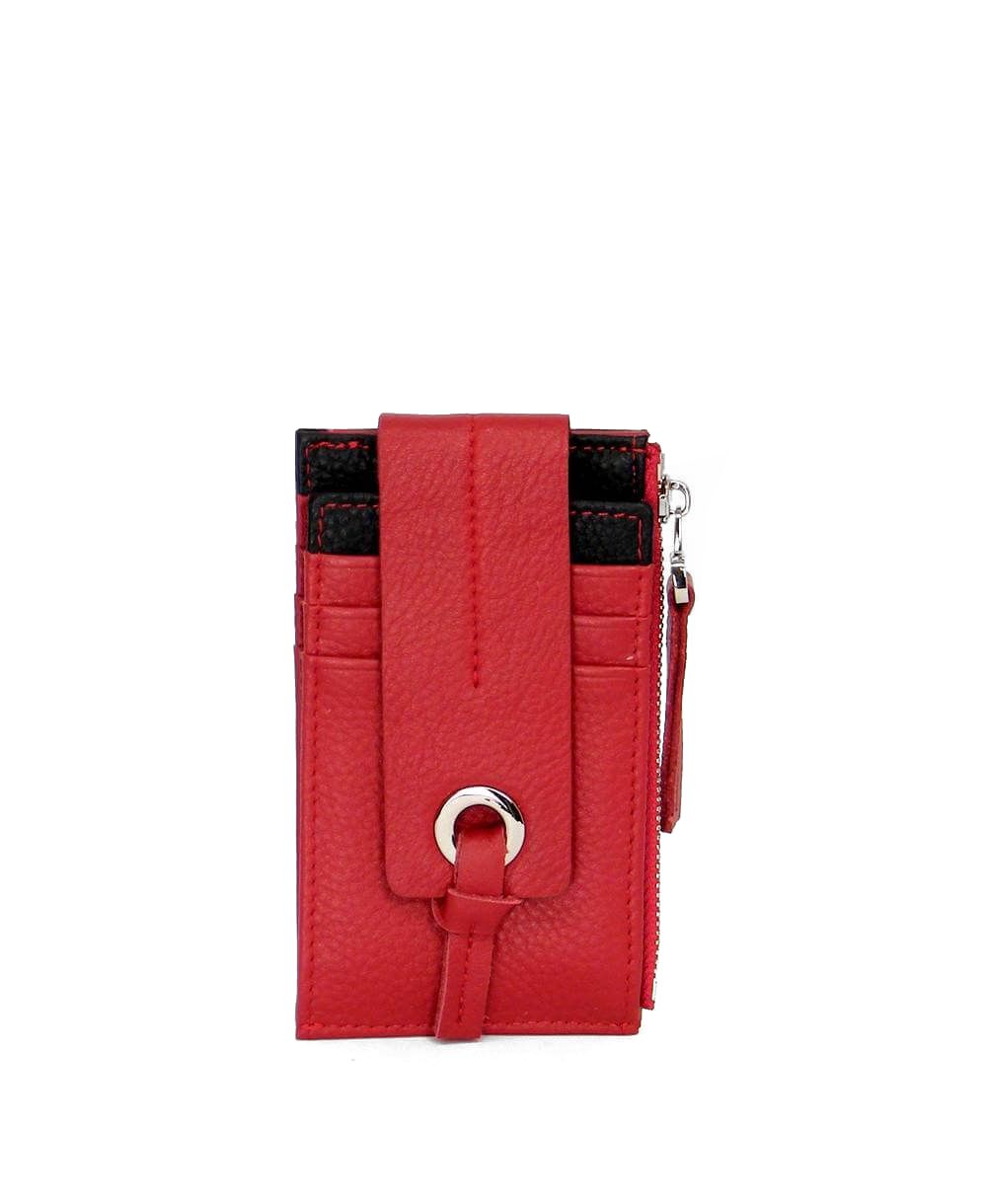 ארנק קטן לכרטיסים נטע שדה אדום נאפה