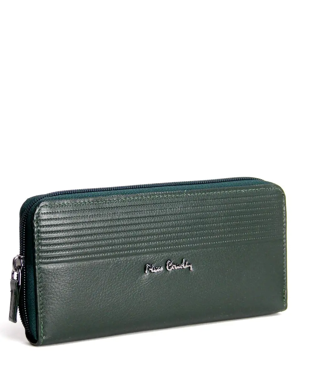 ארנק גדול לנשים קלאץ ירוק פסים | Pierre Cardin – תמונה 4