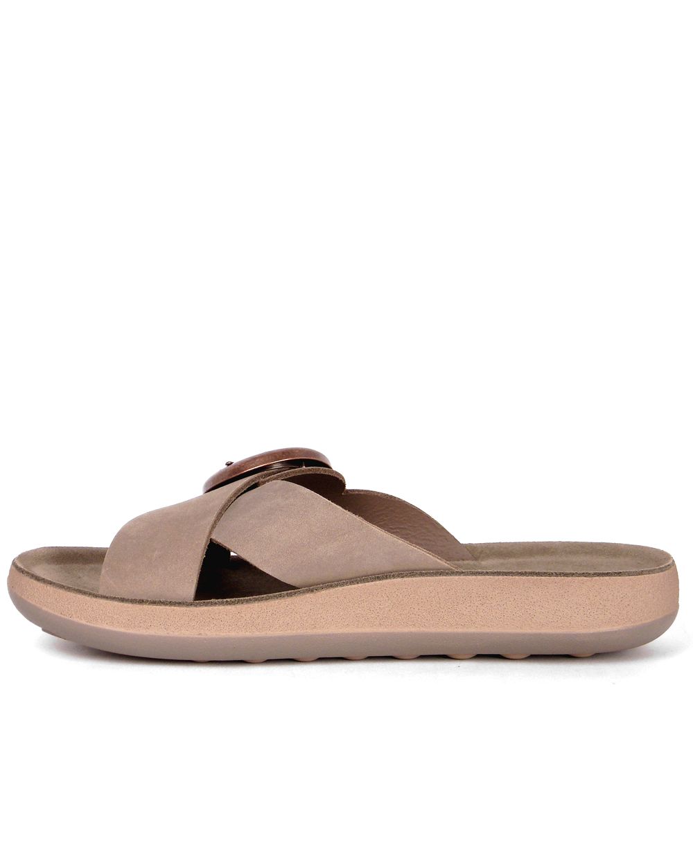 כפכף נוחות אורטופדי מעור לנשים נטלי חום – תמונה 4