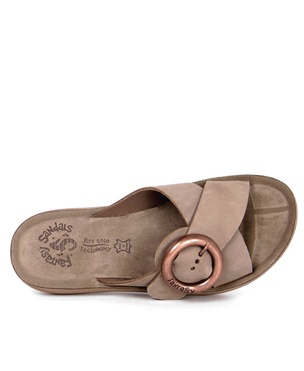 כפכף נוחות אורטופדי מעור לנשים נטלי חום – תמונה 6