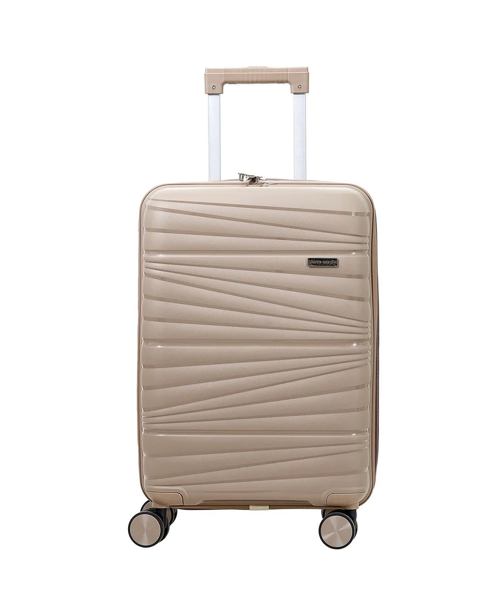 מזוודה טרולי עליה למטוס חאקי Pierre Cardin