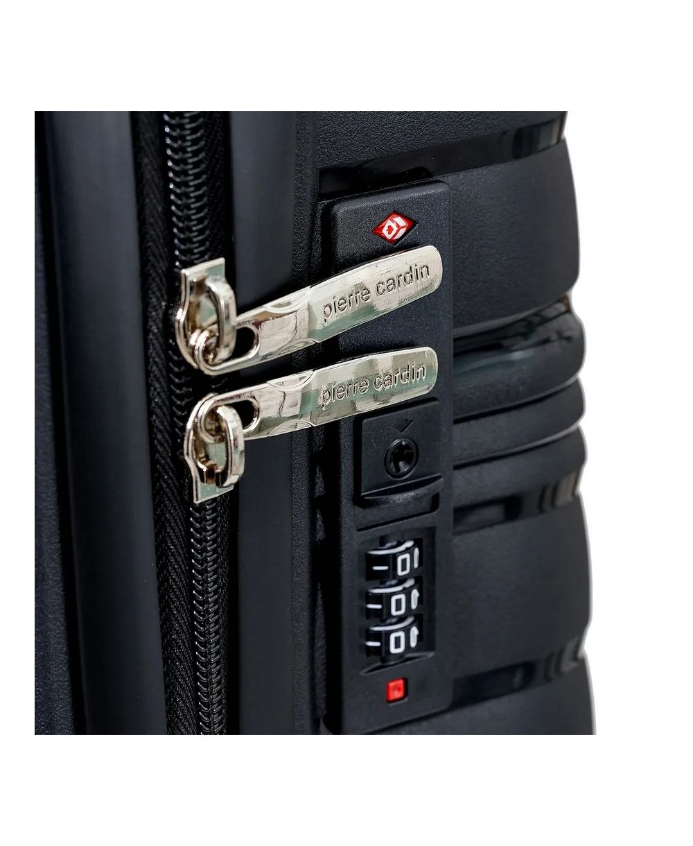 מזוודה טרולי עליה למטוס שחור Pierre Cardin – תמונה 4