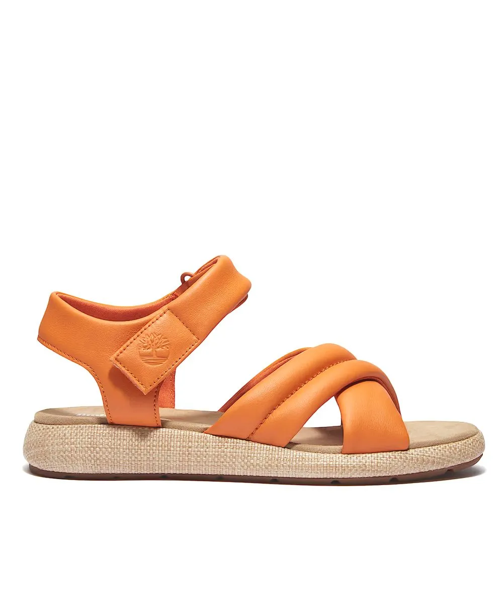 סנדל עור לנשים Timberland Belmar בצבע כתום אורנג' – סנדל קלאסי לקיץ עם רצועות עור איכותיות, עיצוב נוח ואלגנטי מבית טימברלנד.