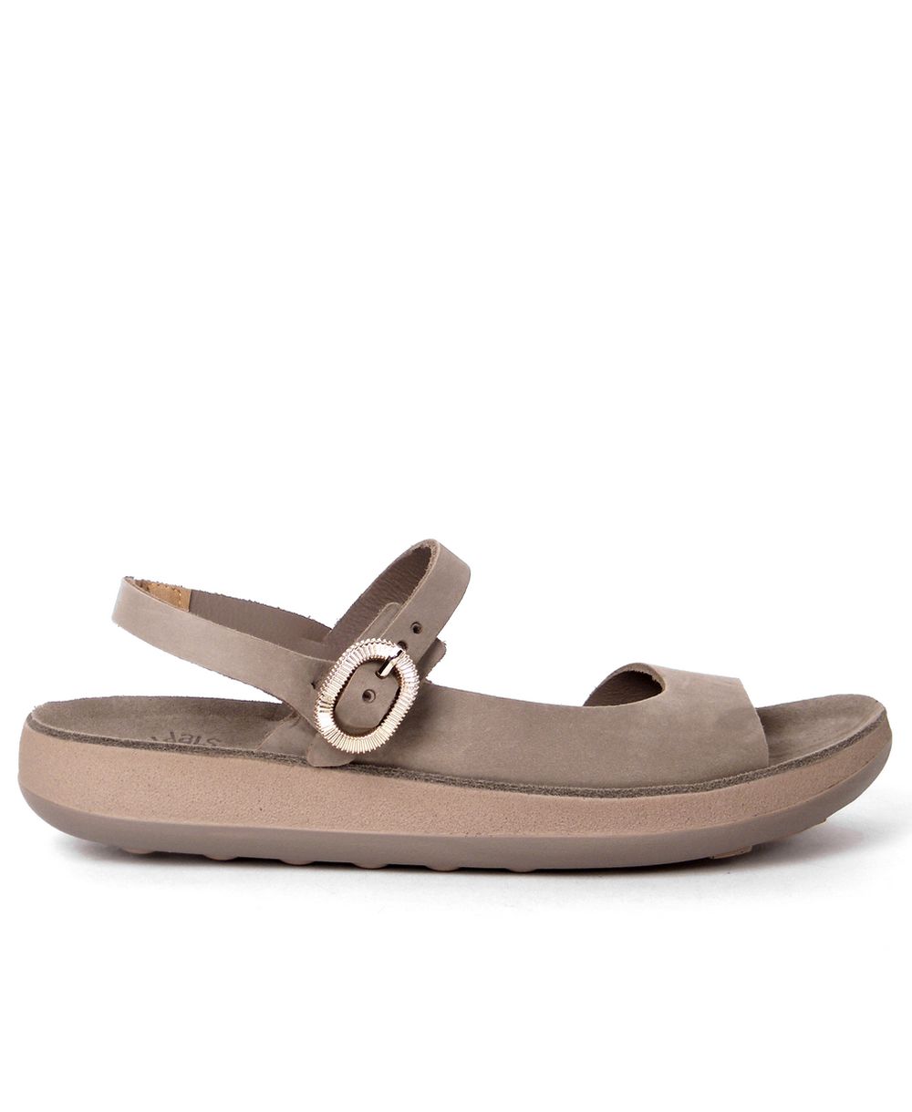 סנדלי נוחות מעור לנשים פנטזי סנדל דגם DOMNA חום (1)