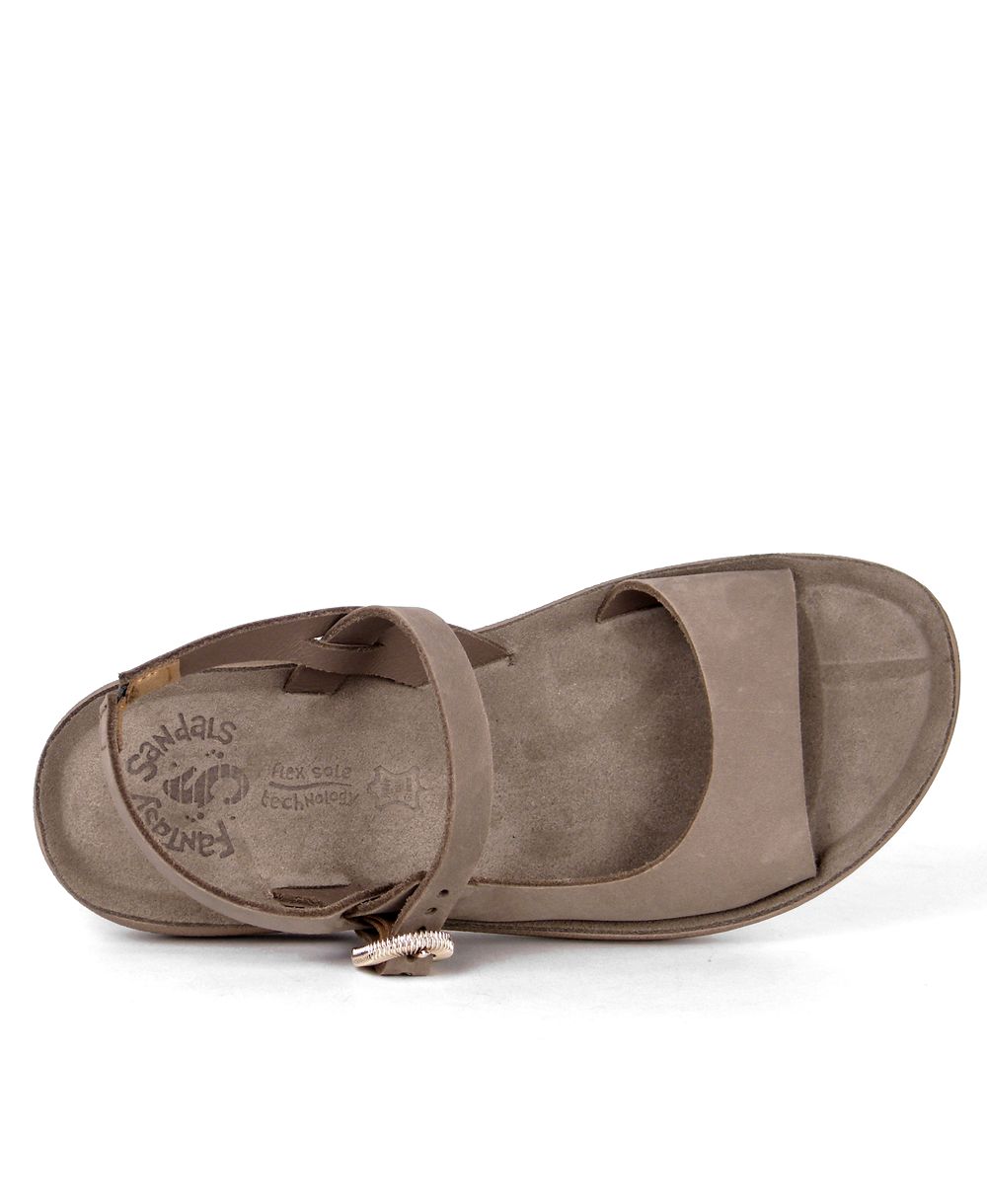 סנדלי נוחות מעור DOMNA חום – תמונה 6