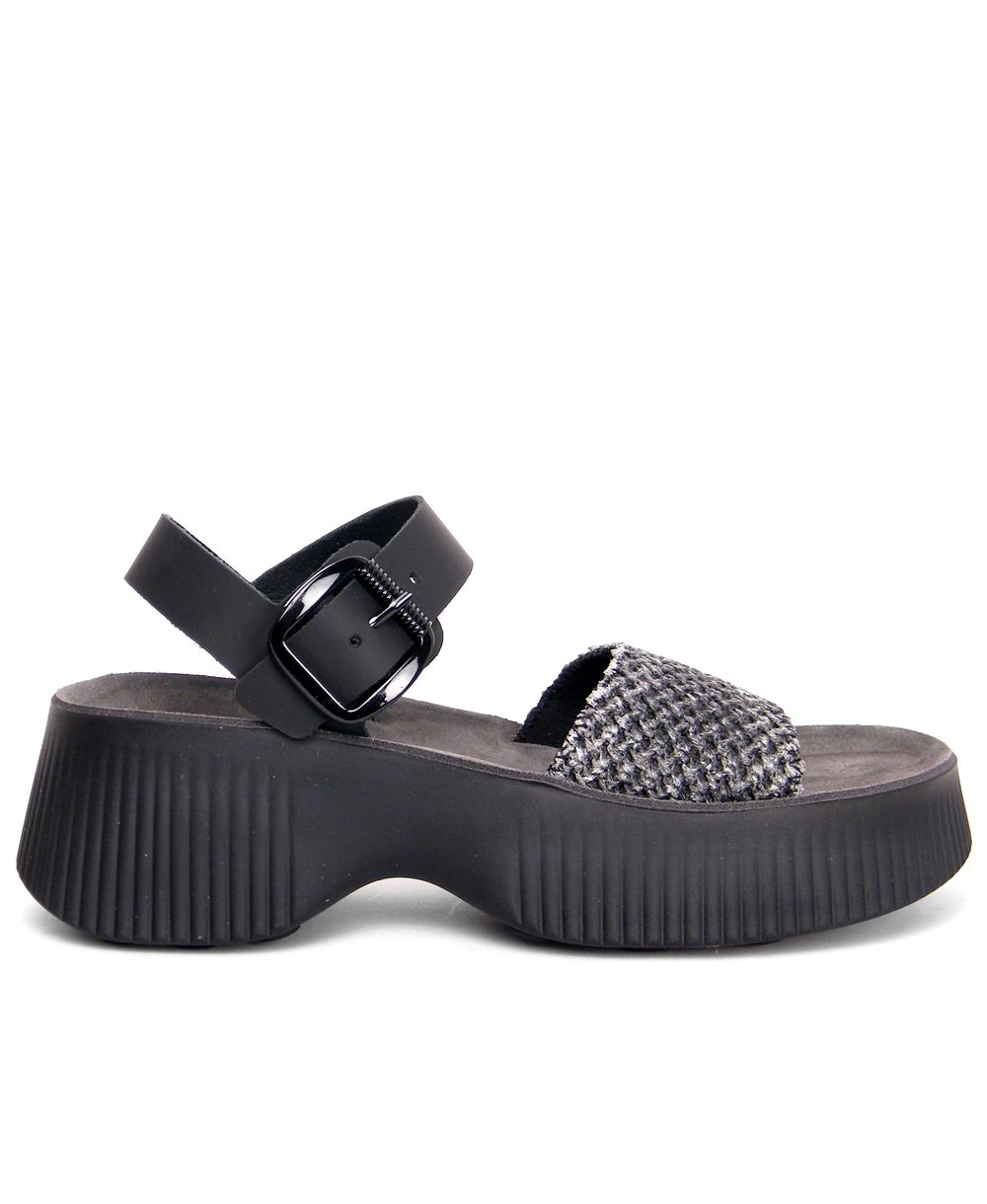 סנדלי נוחות פלטפורמה פנטזי סנדל MAGDALIN שחור (1)