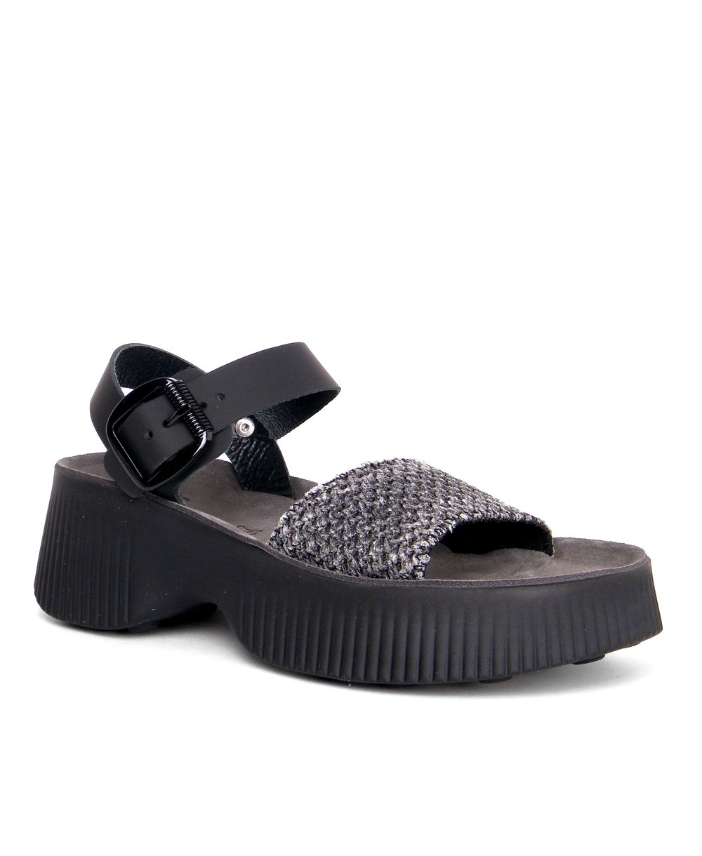 סנדלי פלטפורמה MAGDALIN שחור – תמונה 2