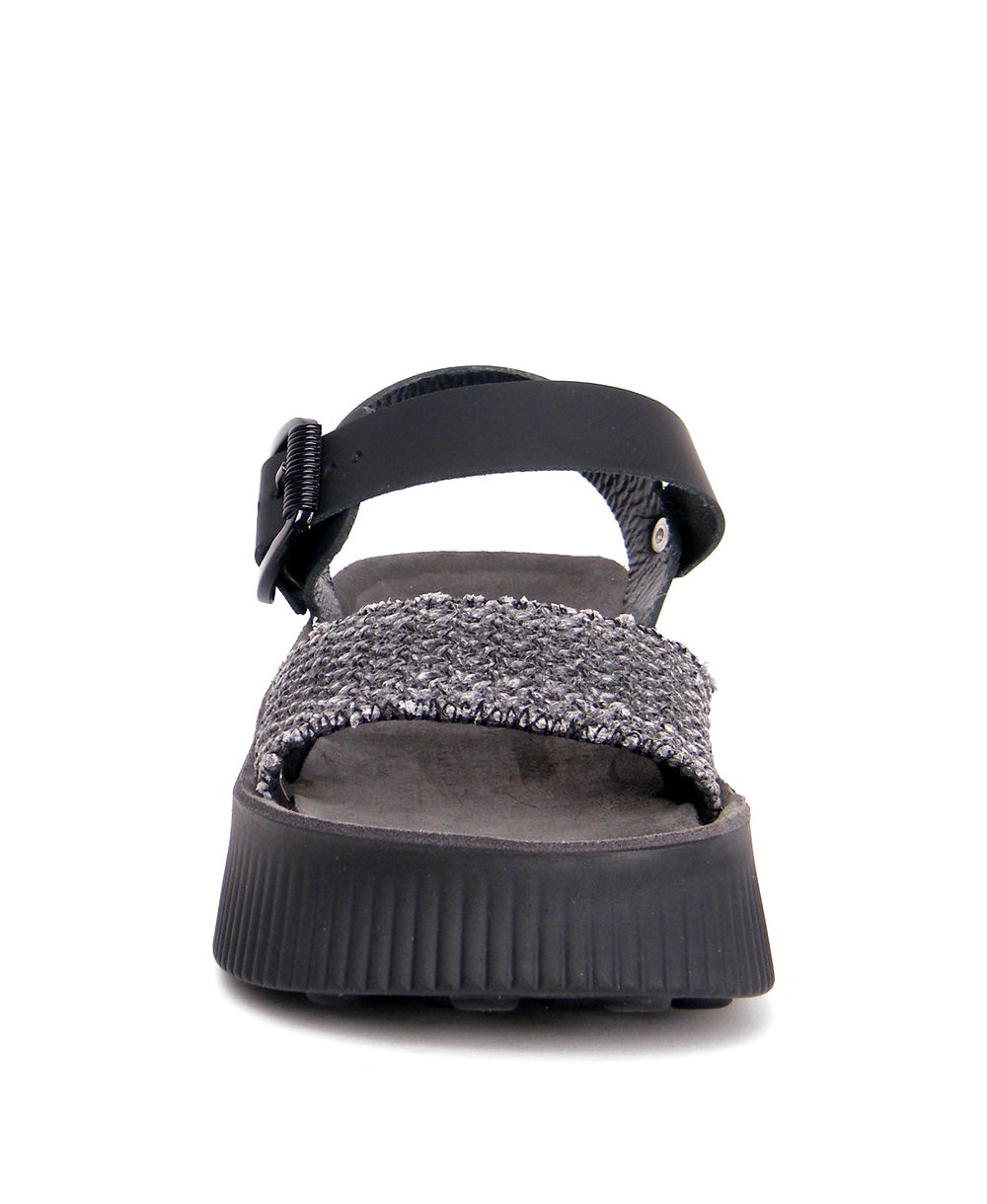 סנדלי פלטפורמה MAGDALIN שחור – תמונה 3