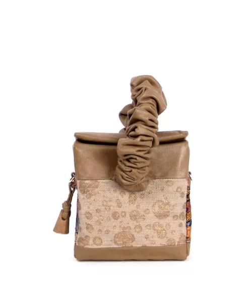 תיק יד קטן ONEONEFIVE עור משולב בד