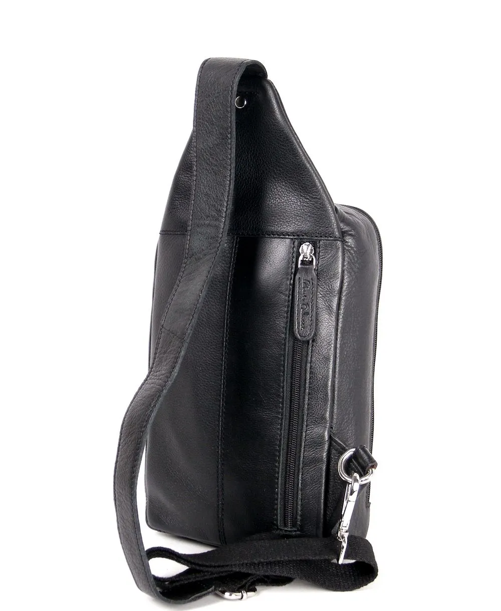 תיק אוכף שחור מעור נאפה לגבר | Alberto Bellucci – תמונה 4