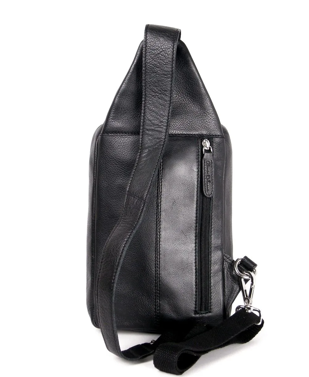 תיק אוכף שחור מעור נאפה לגבר | Alberto Bellucci – תמונה 5