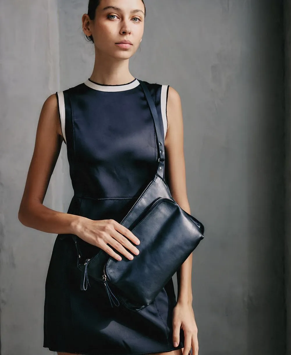 תיק צד לנשים מודיליאני עור נאפה שחור | נטע שדה – תמונה 3
