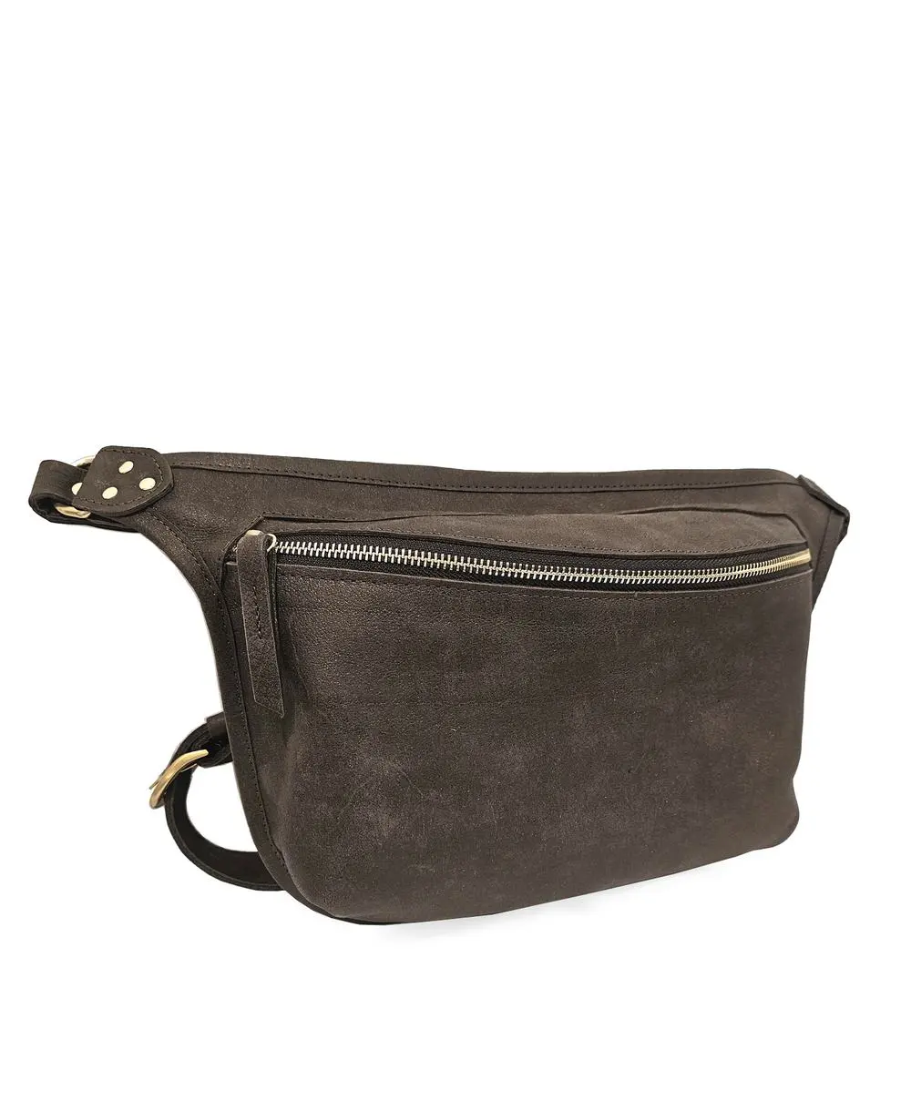 תיק פאוץ' לנשים אירוס חום כהה | נטע שדה – תמונה 2