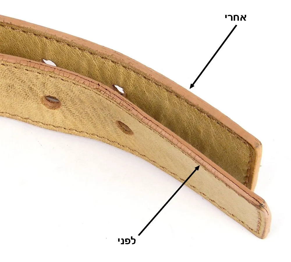 לפני ואחרי טיפול בקצוות רצועת תיק Fendi וינטאג' – חידוש הציפוי באמצעות מכשיר חום להחזרת האלסטיות והתוצאה האסתטית.