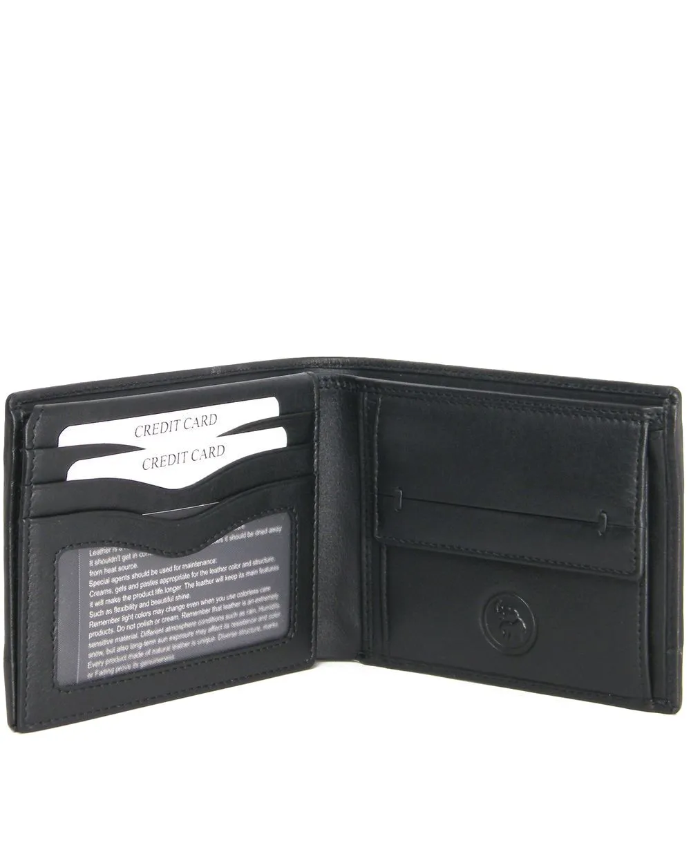 ארנק עור לגבר עם תא סתרים בשחור – תמונה 3