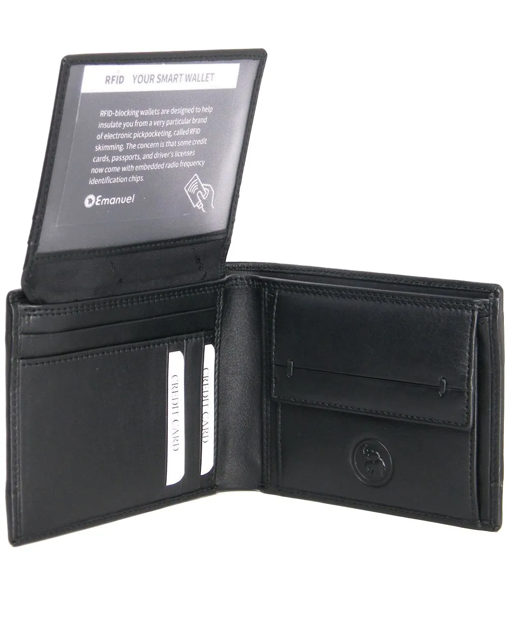 ארנק עור לגבר עם תא סתרים בשחור – תמונה 2