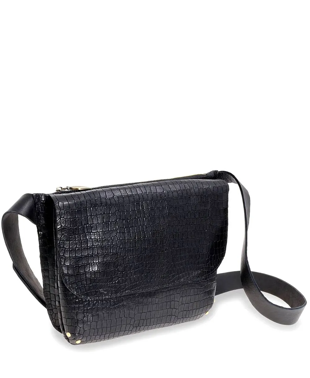 תיק לנשים כרם גדול שחור ריבועים | נטע שדה – תמונה 2