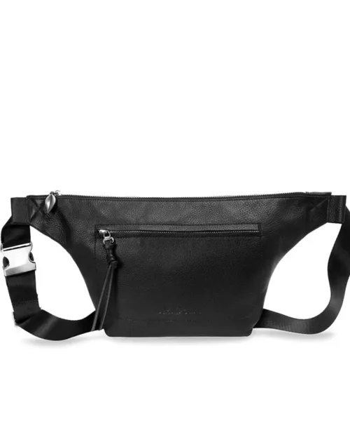 פאוץ' לנשים מעור נאפה שחור בעיצוב נטע שדה - תיק מותן יוקרתי ואופנתי