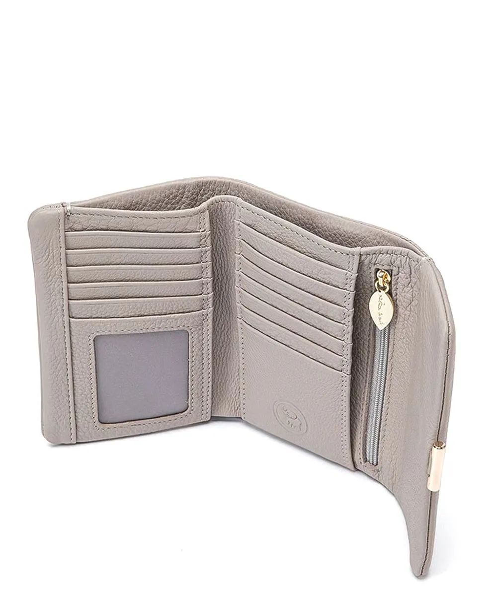 ארנק לאישה סומק עור נאפה אבן | נטע שדה – תמונה 2