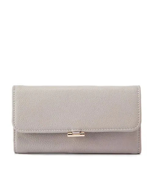 ארנק נטע שדה מעור בצבע אבן בהיר – דגם פרג