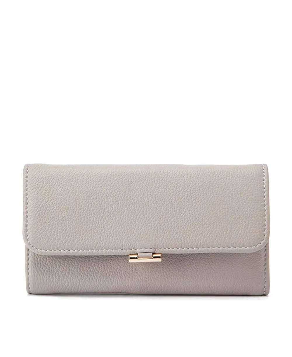 ארנק נטע שדה מעור בצבע אבן בהיר – דגם פרג