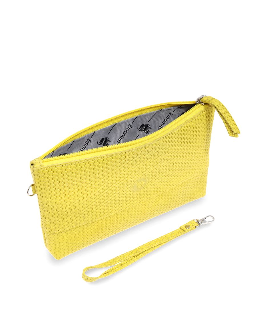 קלאץ מעור לנשים אסיה צהוב – תמונה 2