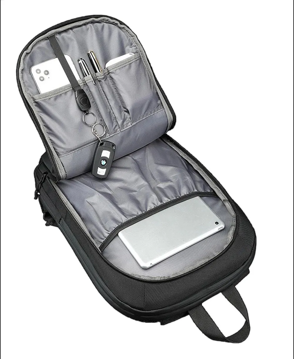 תיק גב למחשב נייד סלים שחור – תמונה 4